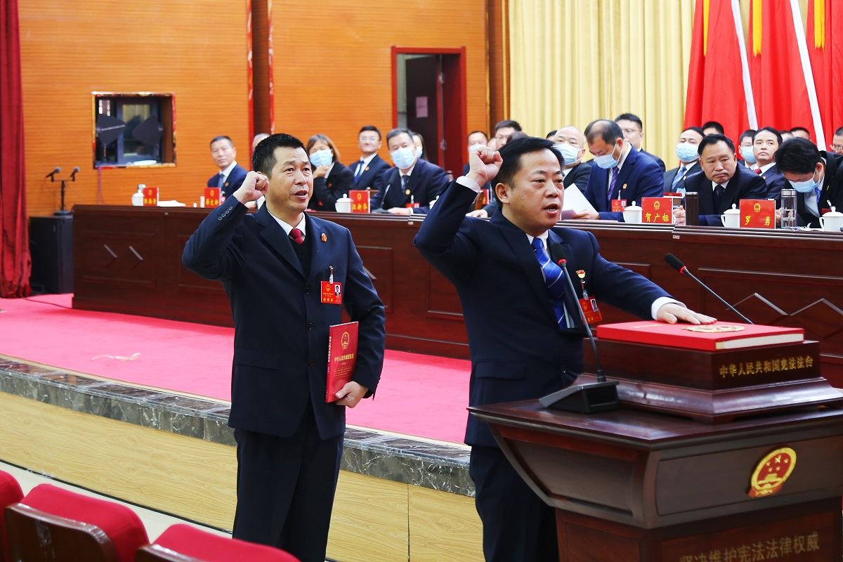 徐忠德当选江陵县人民法院院长（宪法宣誓）.jpg